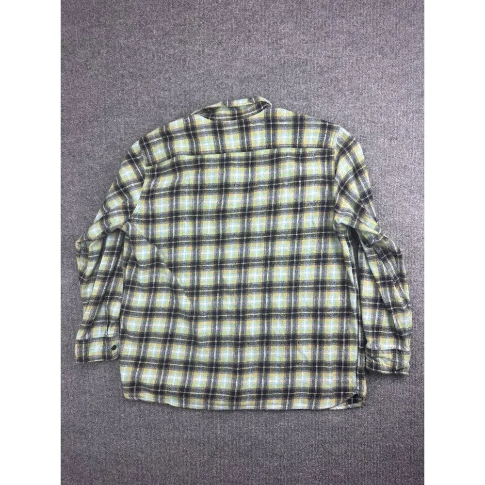 Levi's Flannel Shirt Men's XL Plaid Relaxed Fit Long Sleeve Button‎ Up Casual